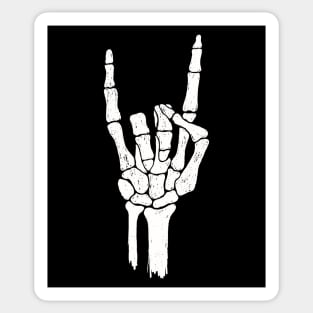 Skelteton Hand Rock Horns Devil Horns Metal Music Fan Sticker